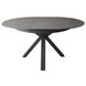 CentrMebel | Стол обеденный круглый раскладной керамический Planeta Macedonian Black 110(145)х110 (серый) 2