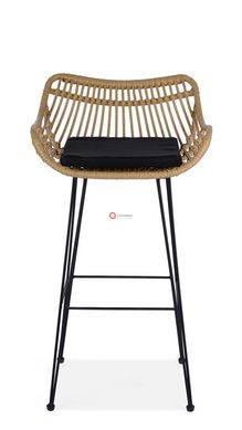 CentrMebel | Барный стул H105 (натуральный/черный) 3
