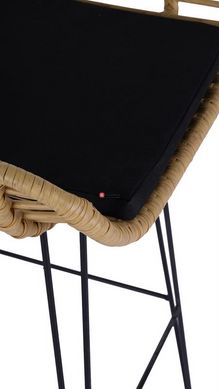 CentrMebel | Барный стул H105 (натуральный/черный) 9