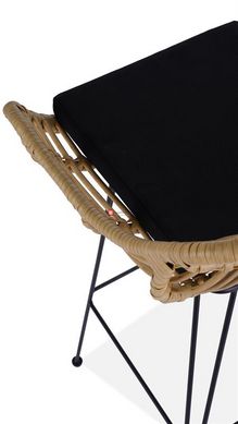 CentrMebel | Барный стул H105 (натуральный/черный) 8