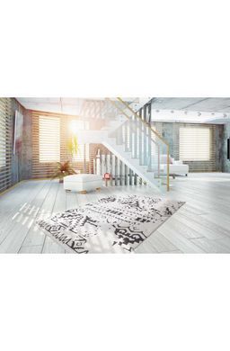 CentrMebel | Килим Agadir 110 160х230 (білий / чорний) 2