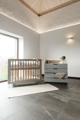 CentrMebel | Кровать детская Zoryane - Бук DeSon 60x120 (серый) 8