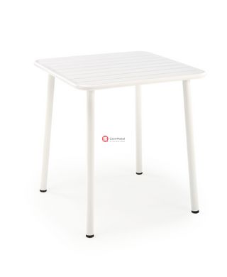 CentrMebel | Стол обеденный нераскладной квадратный металлический BOSCO 70х70 (белый) 1