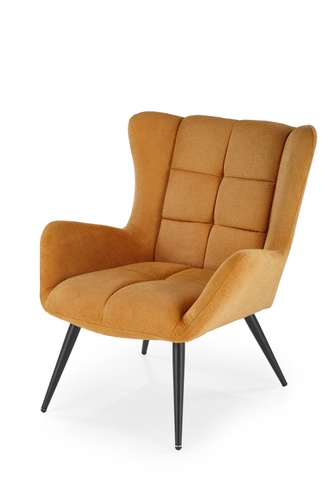 CentrMebel | Крісло для відпочинку в тканині BYRON (жовтий) 1