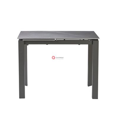 CentrMebel | Bright Grey Marble Стіл обідній керамічний 102-142 см (сірий) 5