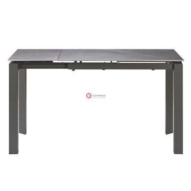 CentrMebel | Bright Grey Marble Стіл обідній керамічний 102-142 см (сірий) 2