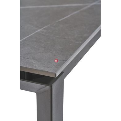 CentrMebel | Bright Grey Marble Стіл обідній керамічний 102-142 см (сірий) 7