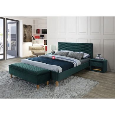 CentrMebel | Кровать Azurro velvet 160*200 Зеленый 1