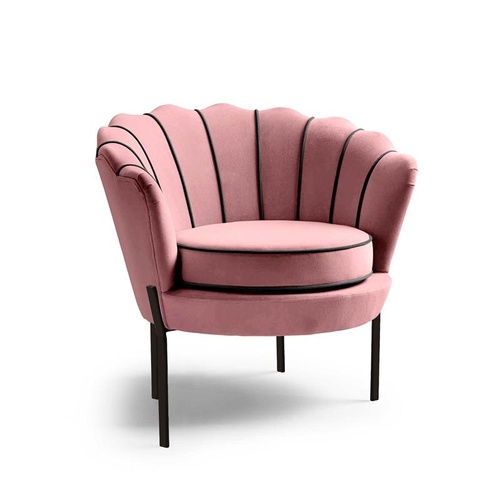 CentrMebel | Кресло для отдыха ANGELO (розовый/черный) 1