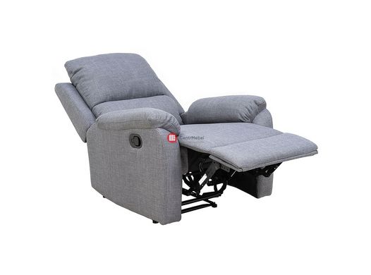 CentrMebel | Кресло реклайнер в ткани SPENCER 1 BJORN 13(серый) 3