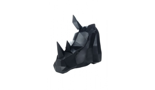 CentrMebel | Скульптура настенная Rhinoceros K110 Black(черный) 1