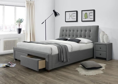 CentrMebel | Кровать PERCY 160 (серый) 1