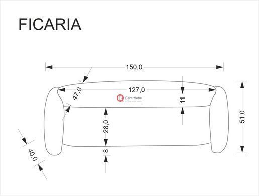 CentrMebel | Банкетка FICARIA (кремовий) 11