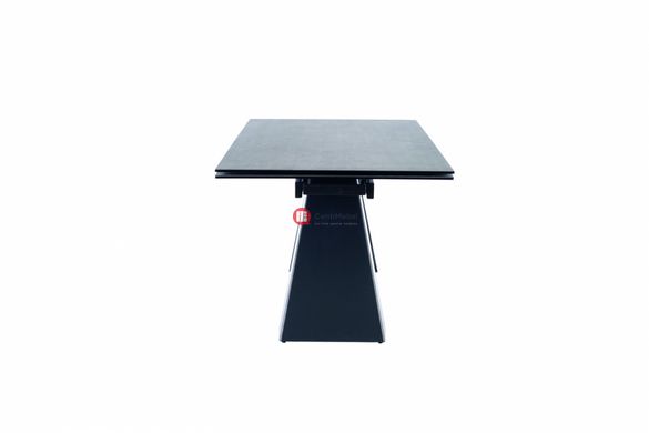 CentrMebel | Стол обеденный раскладной SALVADORE CERAMIC (160-240) x90 (серый мрамор / черный мат) 4