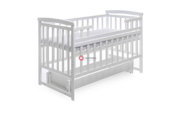CentrMebel | Кровать детская TRANSFORMER ЛОДОЧКА без ящика DeSon 60x120 (белый) 1