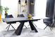 CentrMebel | Стол обеденный раскладной SALVADORE CERAMIC (160-240) x90 (серый мрамор / черный мат) 12