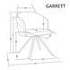 CentrMebel | Стул обеденный поворотный в ткани GARRETT (серый) 13