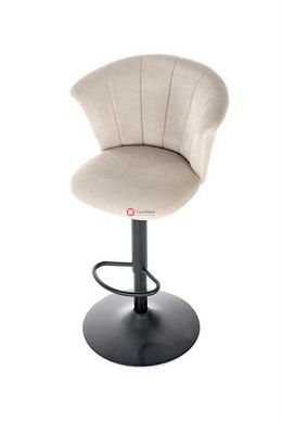CentrMebel | Барний стілець H104 (бежевий/чорний) 3