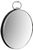 CentrMebel | Настенное зеркало Round 425 Silver/Black 51 cm (черный серебряный) 1