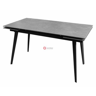 CentrMebel | Стол обеденный прямоугольный раскладной керамический Hugo Mystic Grey 140(200)х82 (серый) 4