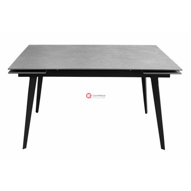 CentrMebel | Стол обеденный прямоугольный раскладной керамический Hugo Mystic Grey 140(200)х82 (серый) 1