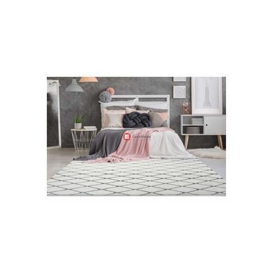 CentrMebel | Килим Vivica 225 romb White/Antracite 160х230 (білий; сірий) 2