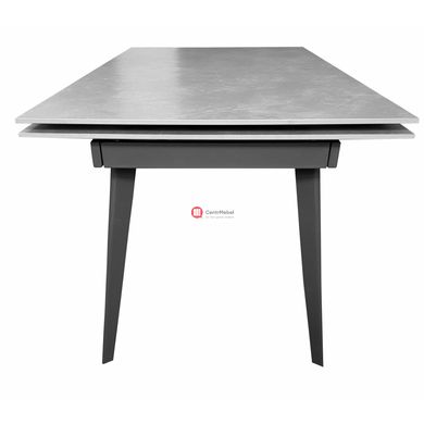 CentrMebel | Стол обеденный прямоугольный раскладной керамический Hugo Mystic Grey 140(200)х82 (серый) 3