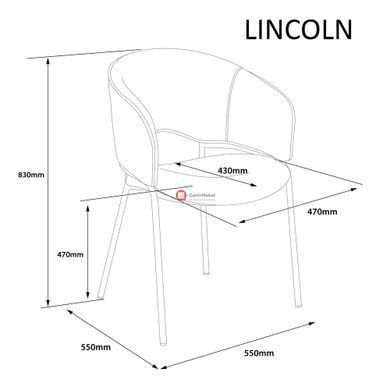 CentrMebel | Стілець обідній у велюрі LINCOLN (коричневий) 10