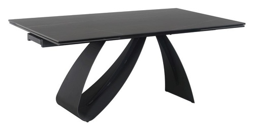CentrMebel | Стол обеденный керамический раскладной DIUNA CERAMIC 160(240)х90 (черный мрамор) 1