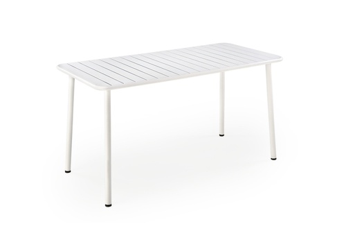 CentrMebel | Стол обеденный нераскладной квадратный металлический BOSCO 140х70 (белый) 1