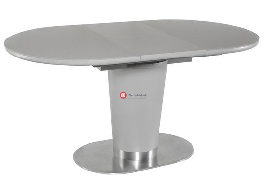 CentrMebel | Стол обеденный раскладной стеклянный с МДФ серо-бежевый DAOSUN DT 8102 3