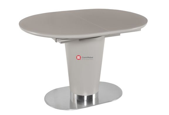 CentrMebel | Стол обеденный раскладной стеклянный с МДФ серо-бежевый DAOSUN DT 8102 1