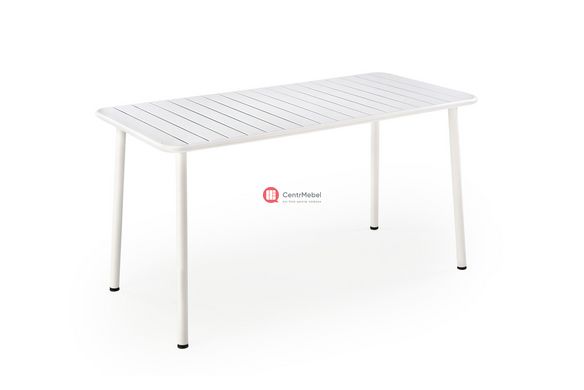 CentrMebel | Стол обеденный нераскладной квадратный металлический BOSCO 140х70 (белый) 1