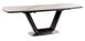 CentrMebel | Стол обеденный ARMANI Ceramic 160 раскладной белый мат/черный мат 6