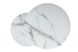 CentrMebel | Комплект журнальных столов круглых стеклянных ATLANTA C II Белый мрамор 4