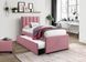 CentrMebel | Кровать трансформер бархатная RUSSO 90x200 (розовый) 3