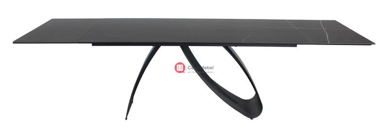 CentrMebel | Стол обеденный керамический раскладной DIUNA CERAMIC 160(240)х90 (черный мрамор) 4