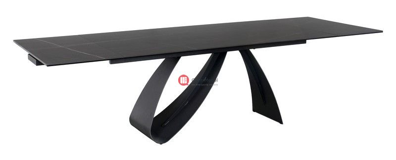 CentrMebel | Стол обеденный керамический раскладной DIUNA CERAMIC 160(240)х90 (черный мрамор) 2