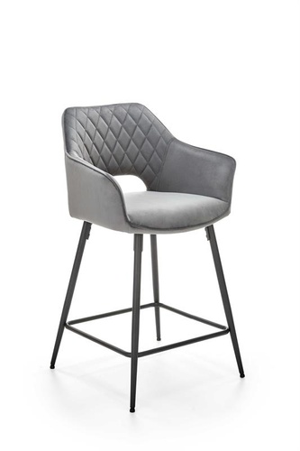 CentrMebel | Напівбарний стілець Барний стілець H107 (сірий/чорний) 1