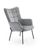 CentrMebel | Кресло CASTEL (серый/черный) 1