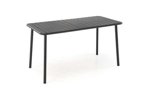 CentrMebel | Стол обеденный нераскладной квадратный металлический BOSCO 140х70 (черный) 1