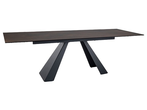 CentrMebel | Стол обеденный раскладной прямоугольный керамический SALVADORE CERAMIC 160(240)*90  OSSIDO BRUNO (коричневый) 1
