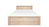 CentrMebel | Кровать LOZ Нортон (Norton) (без вклада) дуб сонома 160 x 200 см ВМВ Дубсонома 1