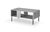 CentrMebel | Стол журнальный LAW-1 с рифленным фасадом ASENSIO (светло-серый) 1