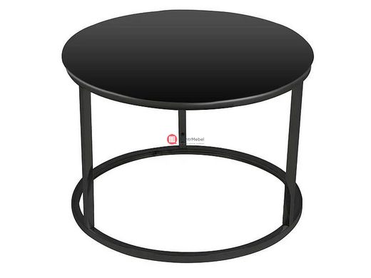 CentrMebel | Комплект журнальних столів круглих скляних ATLANTA D Чорний 2