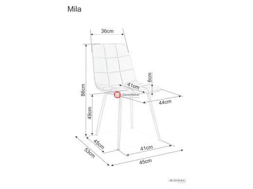 CentrMebel | Стул обеденный бархатный MILA D VELVET (бежевый) 3