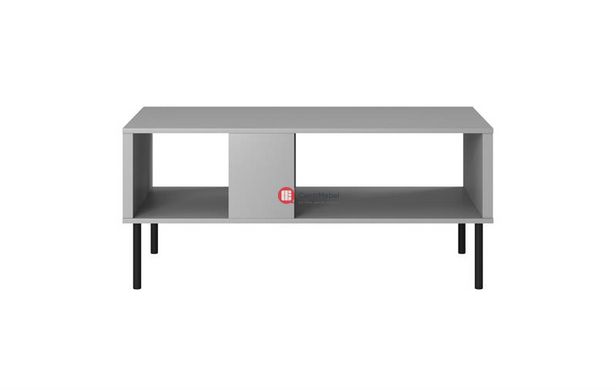 CentrMebel | Стол журнальный LAW-1 с рифленным фасадом ASENSIO (светло-серый) 3