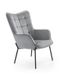CentrMebel | Кресло CASTEL (серый/черный) 2