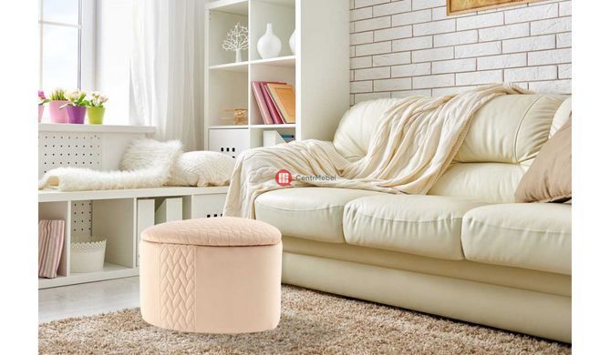 CentrMebel | Пуф Viola T225 Cream (бежевий) 2