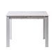 CentrMebel | Bright White Marble Стіл обідній керамічний 102-142 см (сірий) 6